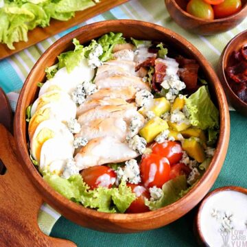 keto cobb salad featured image