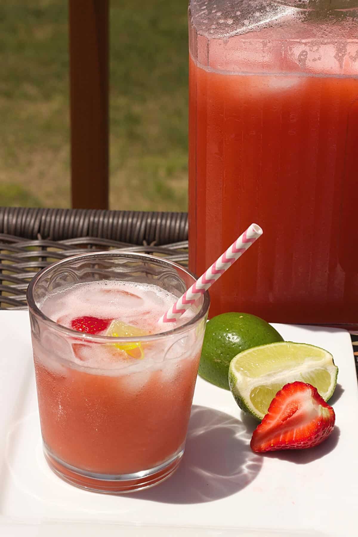 keto sugar free limeade in glass and pitcher