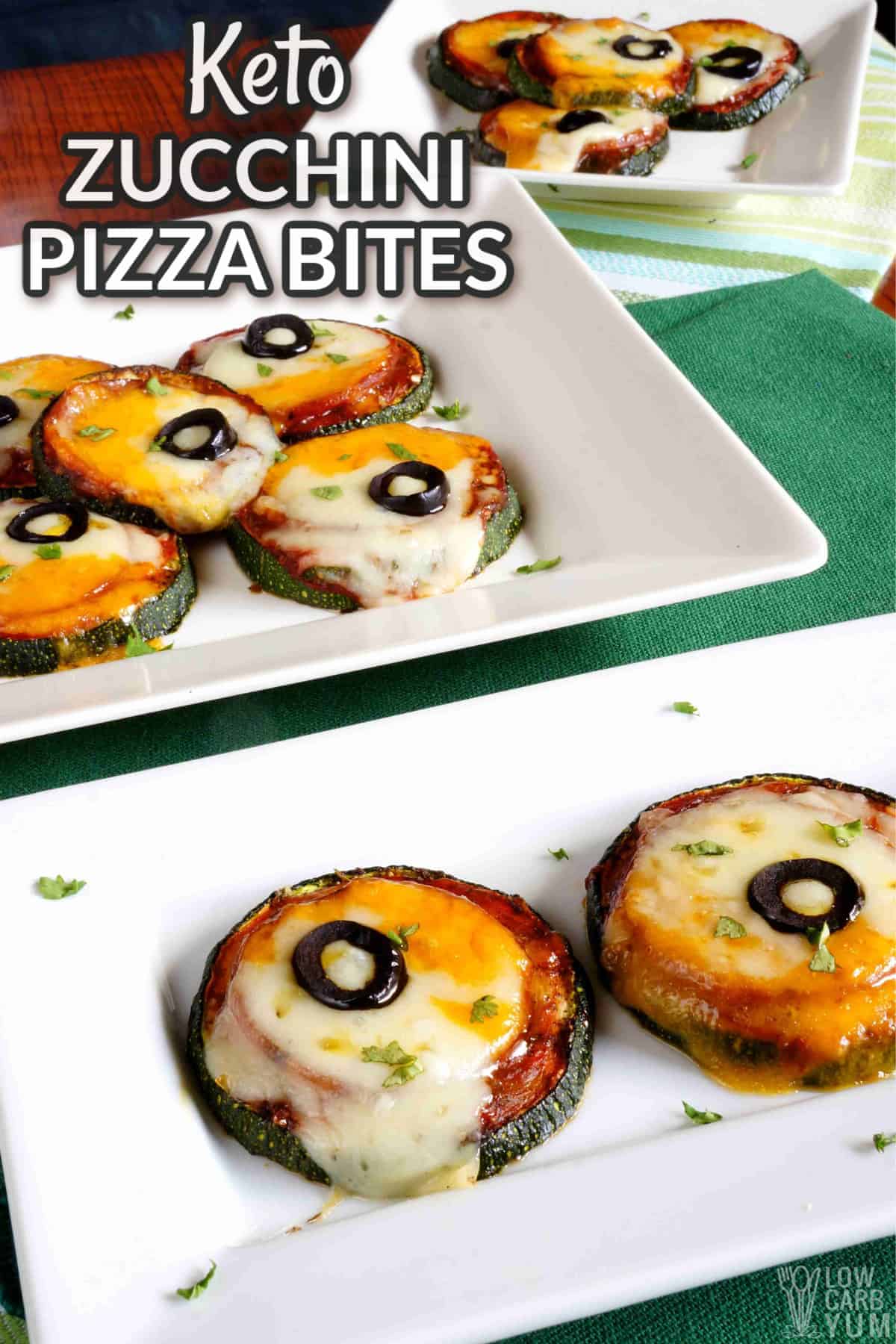 keto zucchini pizza bites cover image