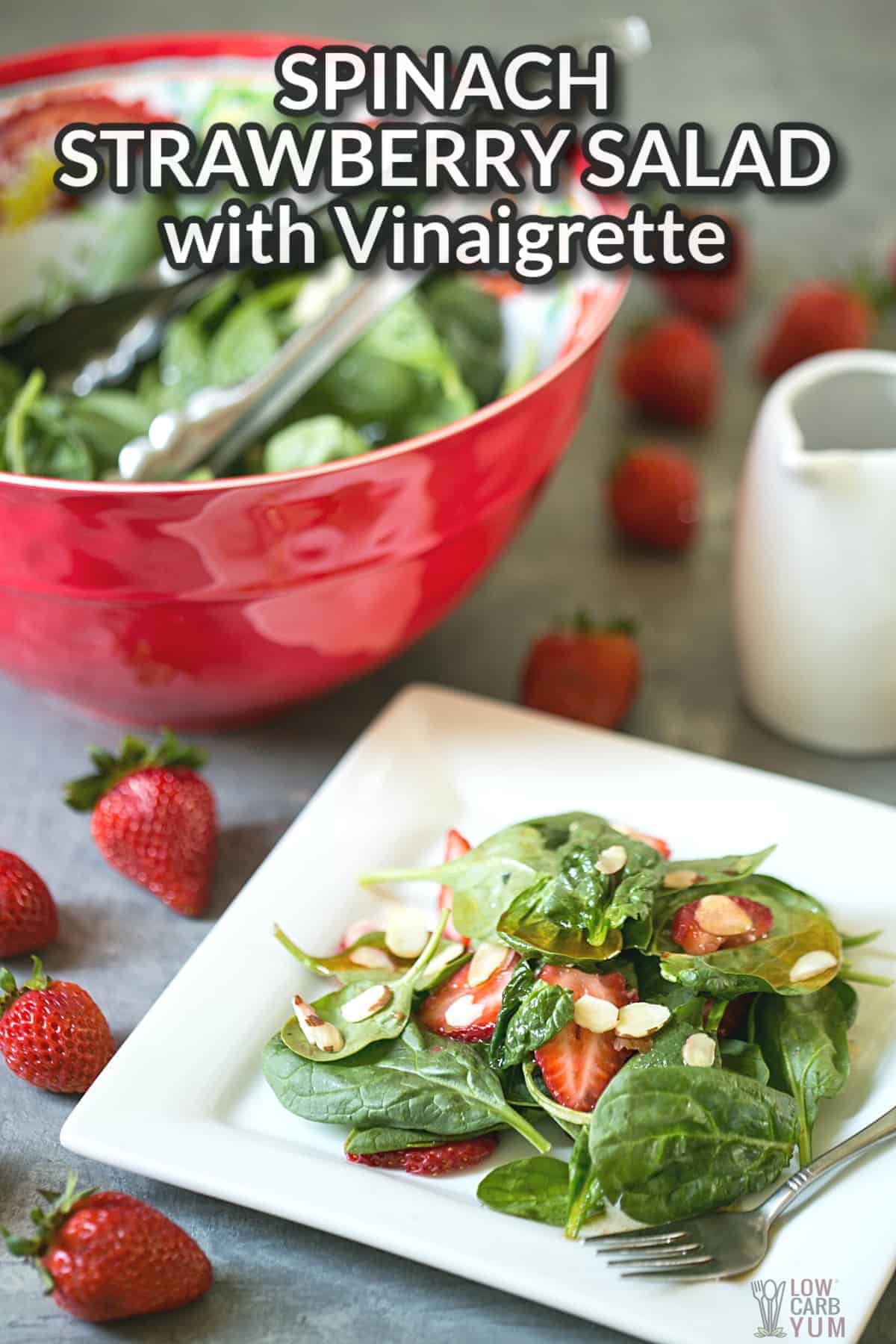 spinach strawberry salad with vinaigrette cover image