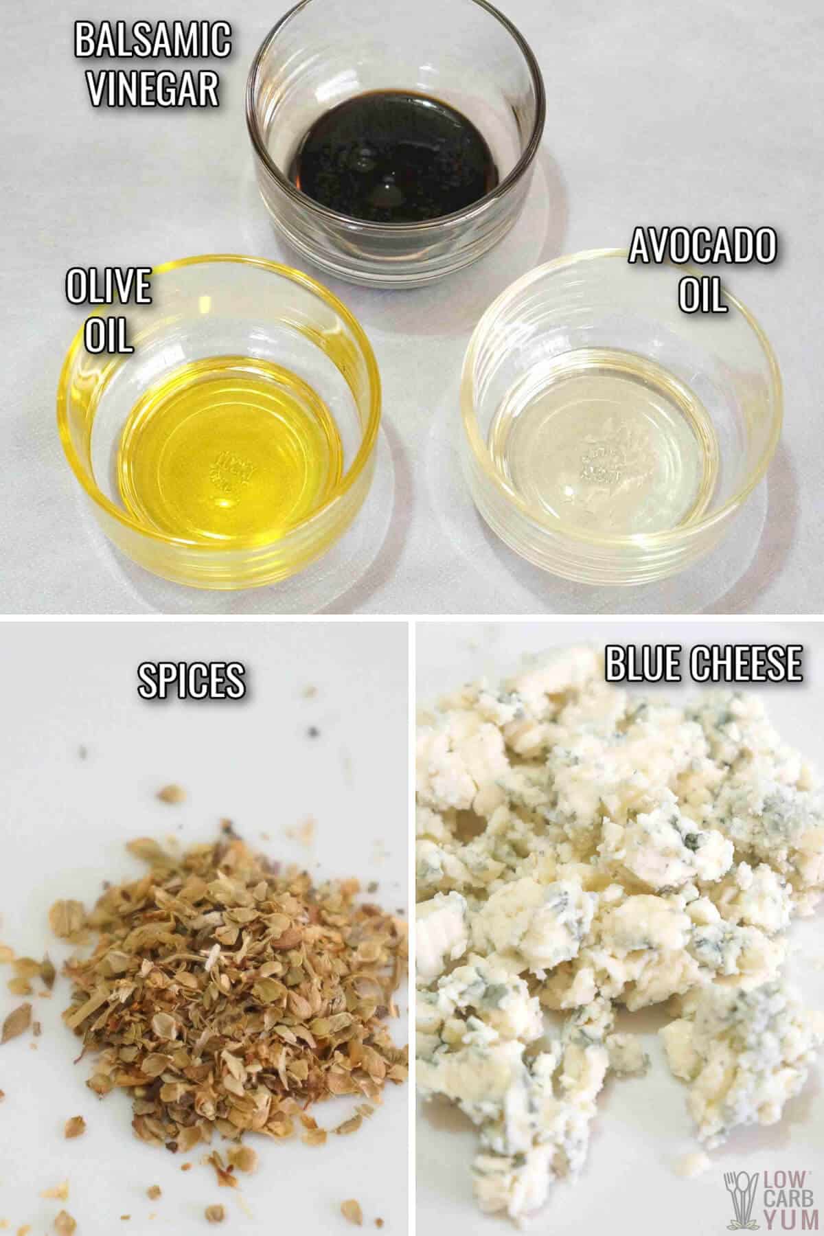 ingredients for blue cheese vinaigrette