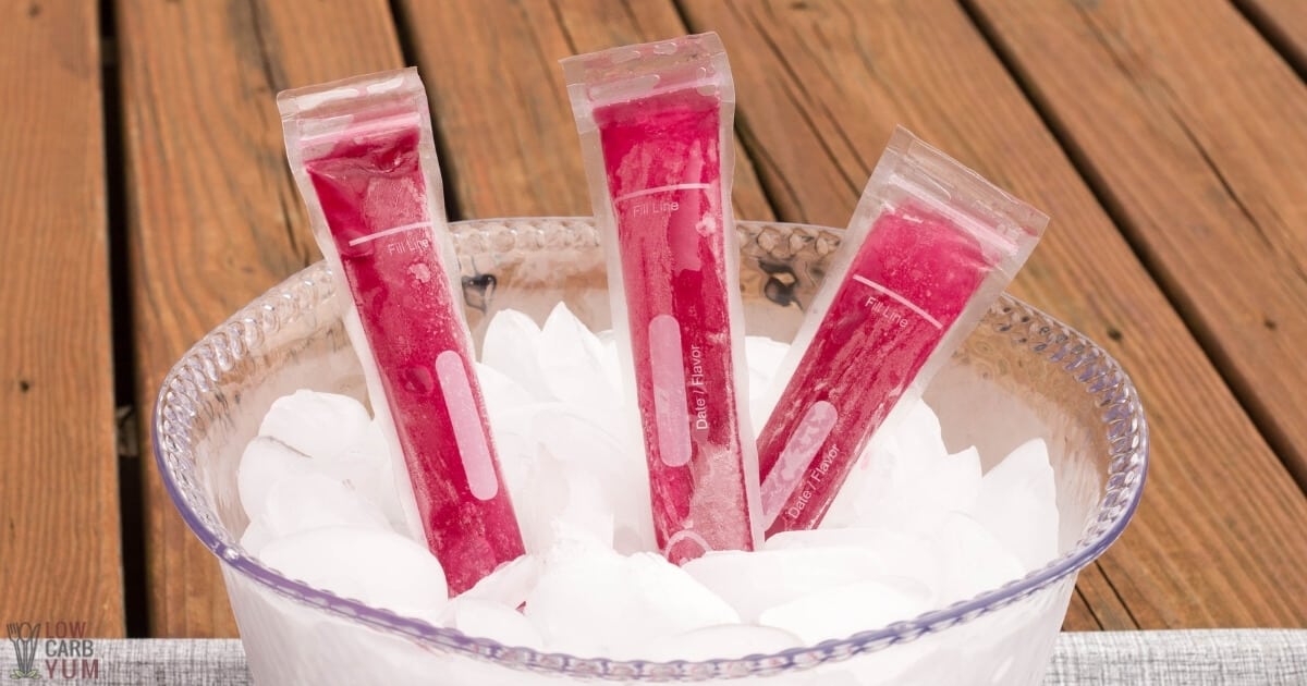 Blueberry Lemonade Popsicles (In Freezer Pop Bags) Low Carb Yum