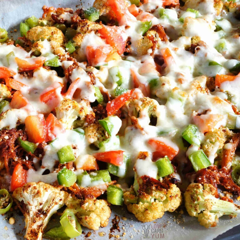 Keto Pulled Pork Nachos With Cauliflower Low Carb Yum