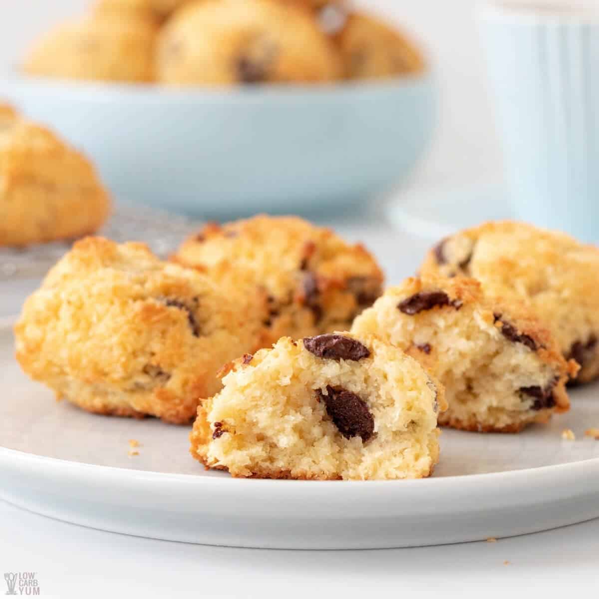 coconut chocolate chip cookies bite shot