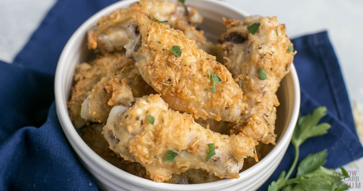 Garlic Parmesan Chicken Wings Recipe (Keto, Gluten Free)