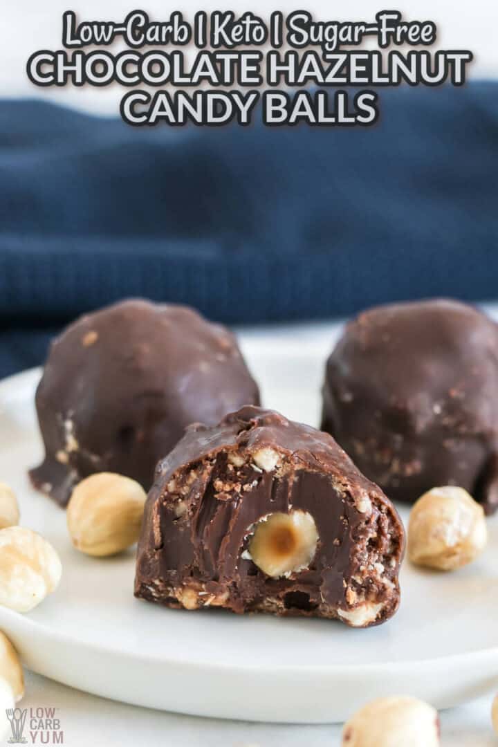 Keto Hazelnut Chocolate Candy Balls - Low Carb Yum
