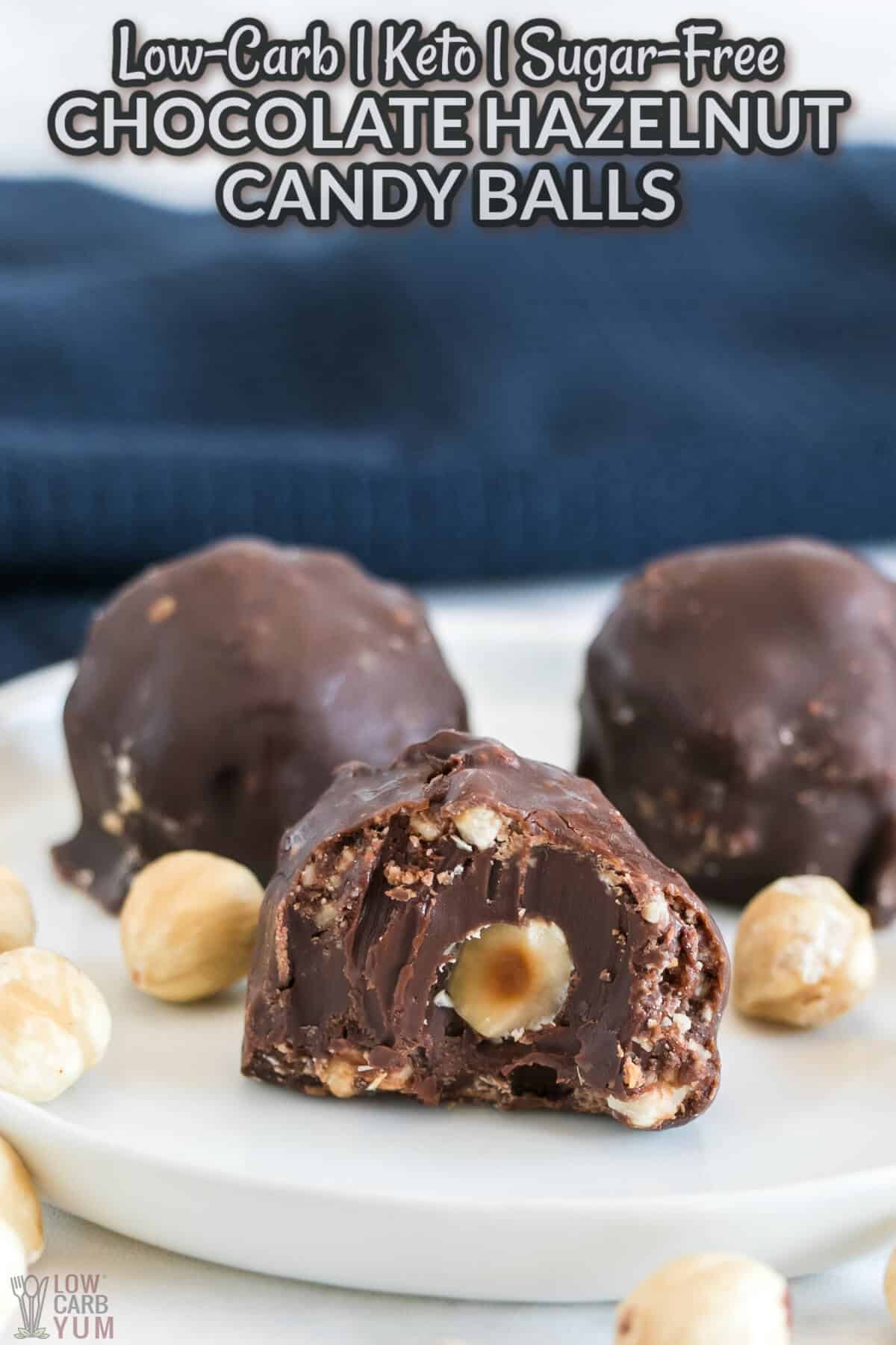 keto chocolate hazelnut candy balls cover image