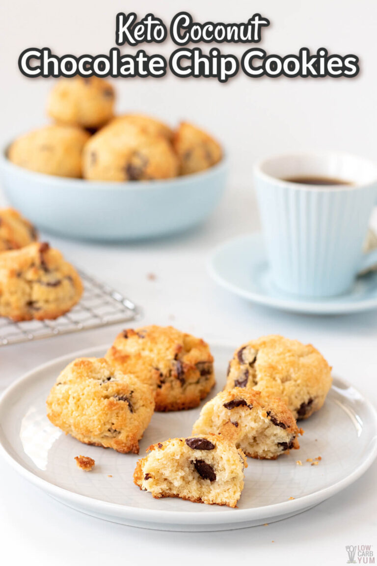 Keto Coconut Chocolate Chip Cookies Low Carb Yum