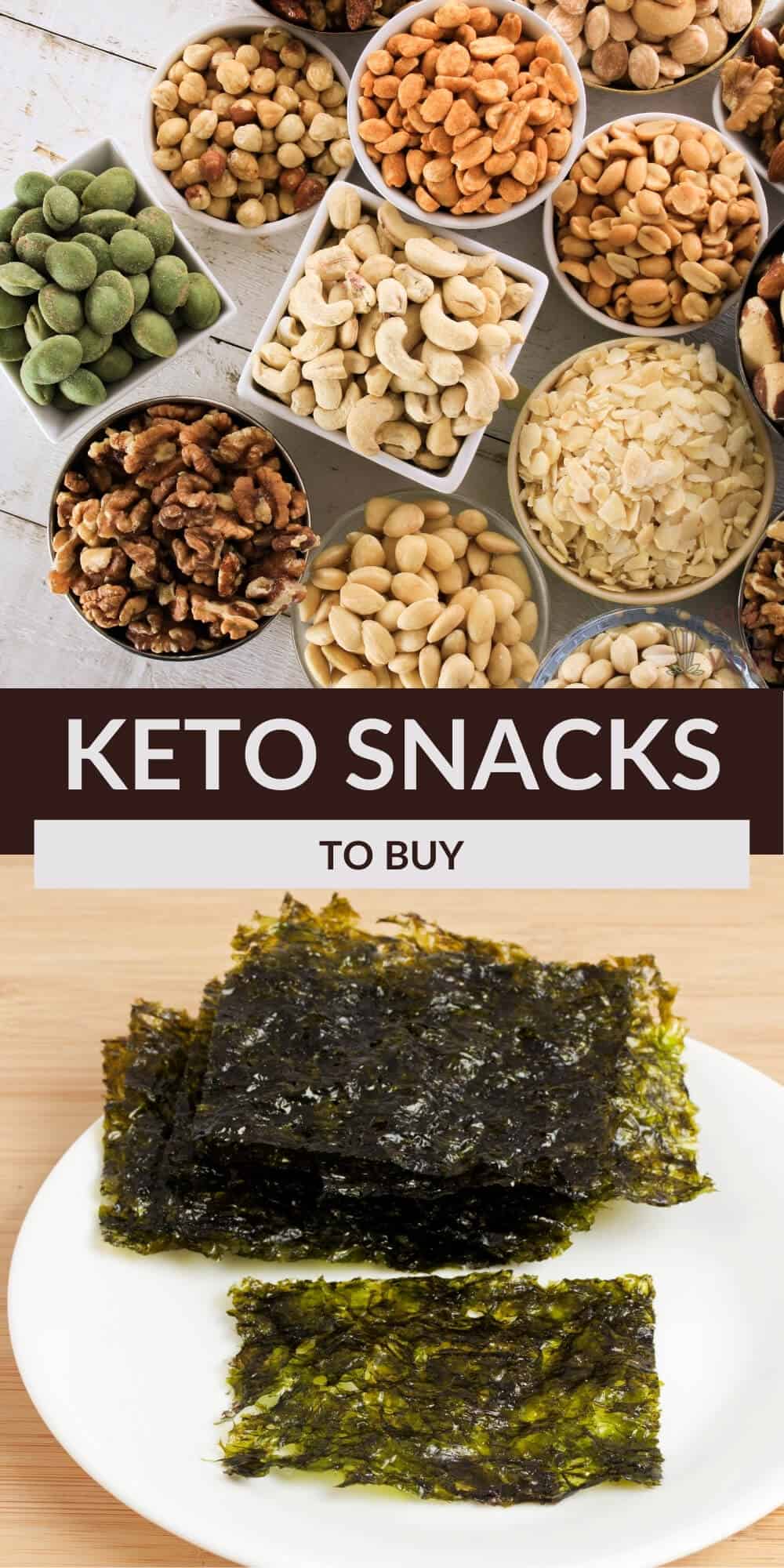 keto snacks to buy pinterest image