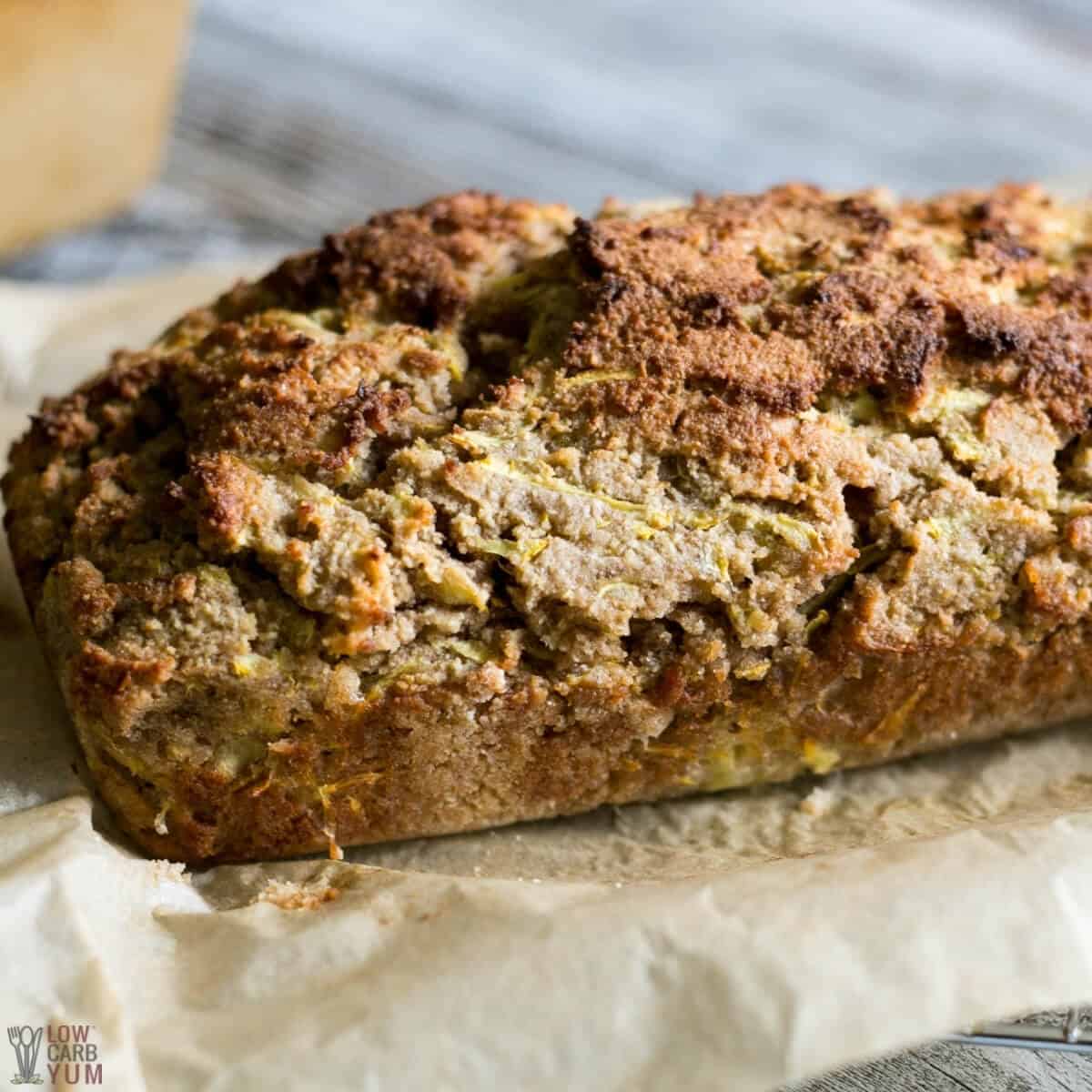 yellow summer squash bread loaf