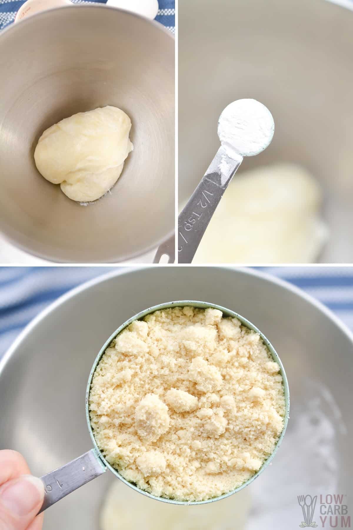 cheese herb roll dough initial steps