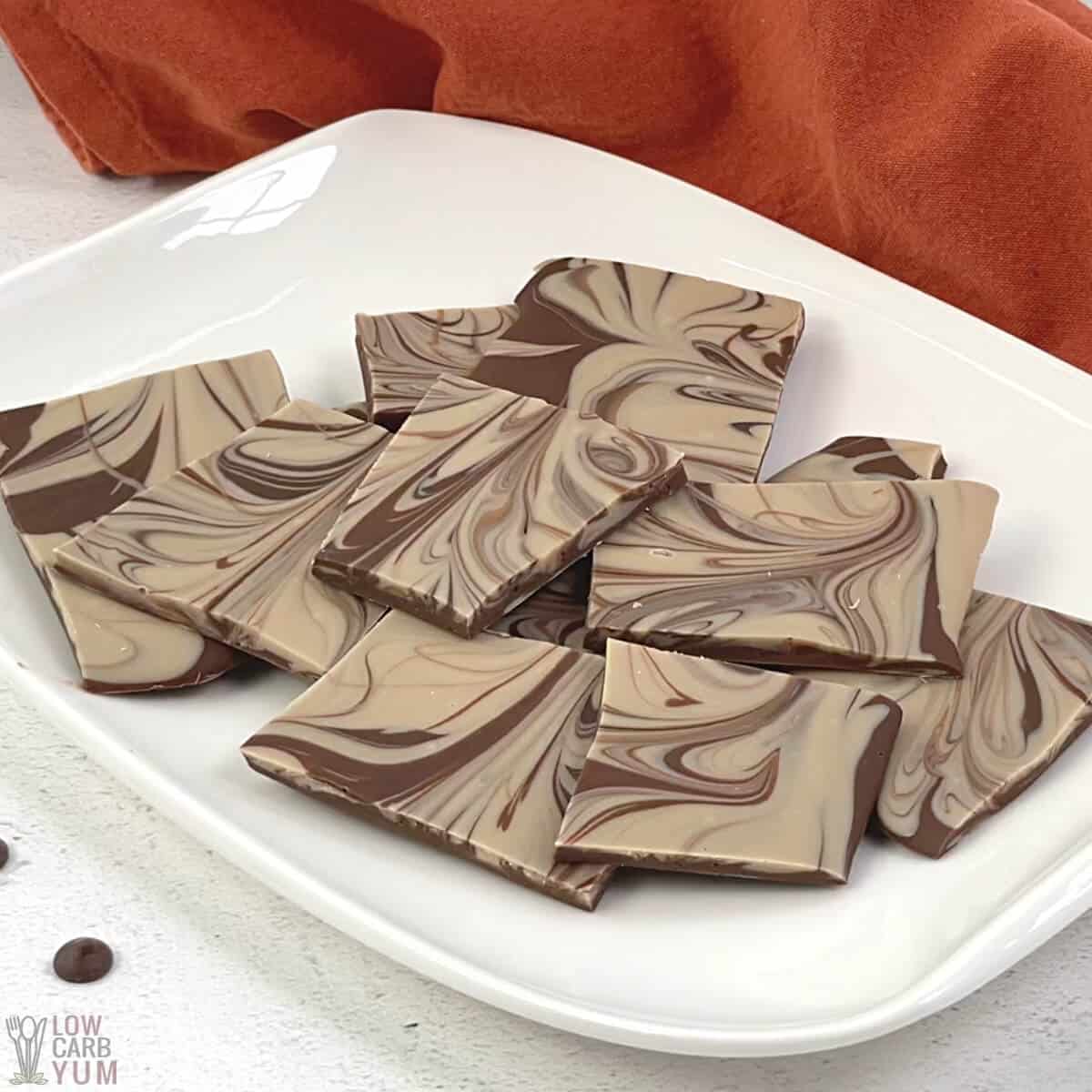 Dark Chocolate Peanut Butter Bark (Low Sugar) - Skinnytaste