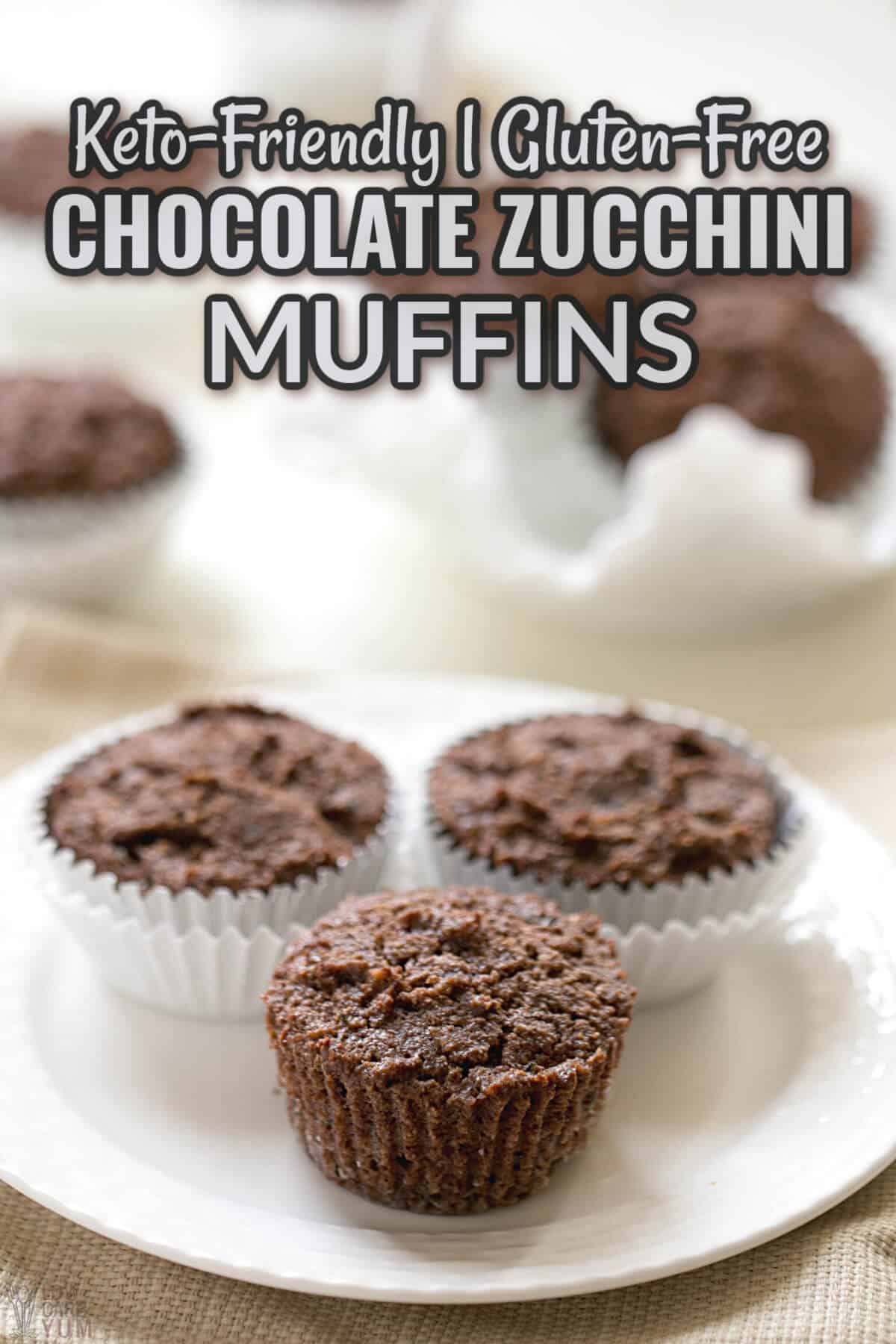 keto gluten-free chocolate zucchini muffins cover image