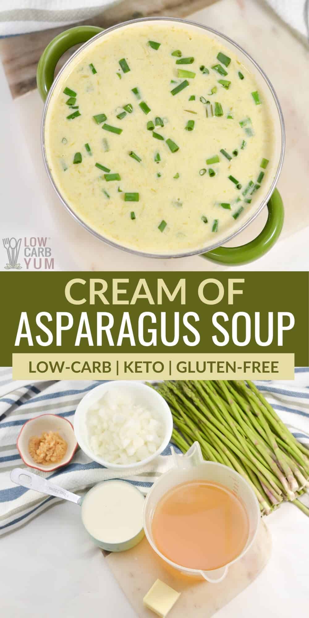 cream of asparagus soup pinterest image