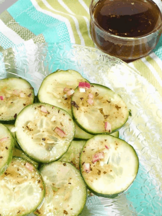 Apple Cider Vinegar Cucumber Salad Story Low Carb Yum