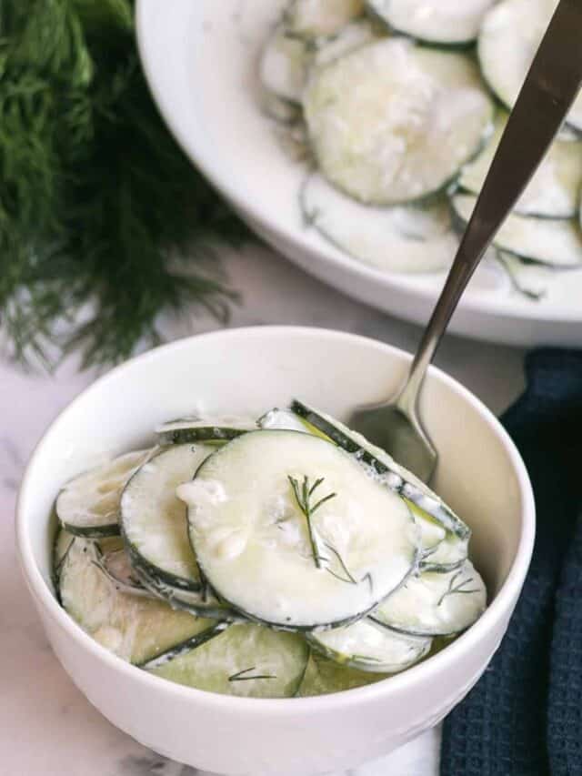 Creamy Cucumber Dill Salad Story