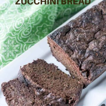 Low carb chocolate zucchini bread