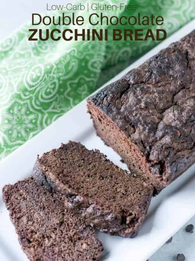 Low carb chocolate zucchini bread