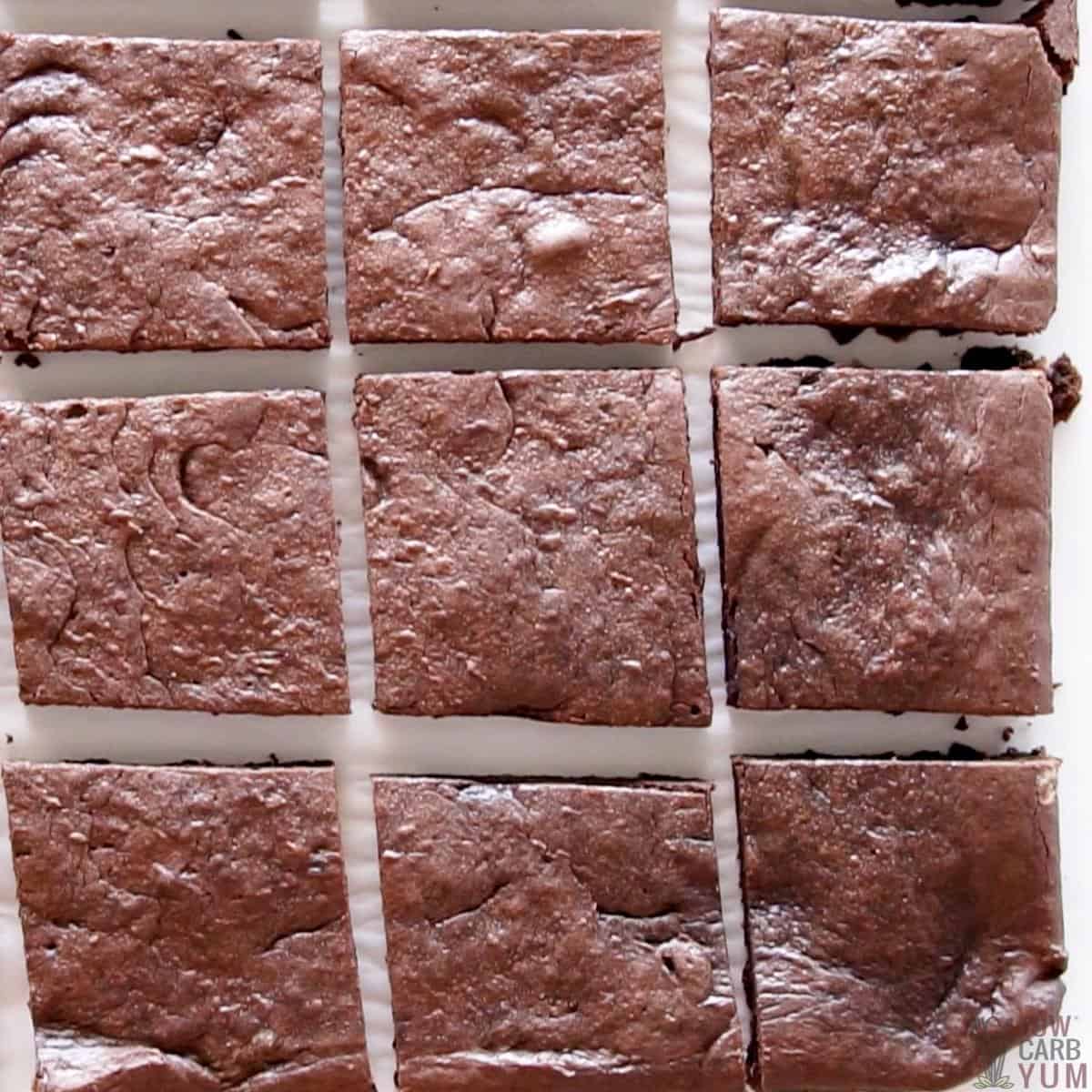 keto brownie squares.