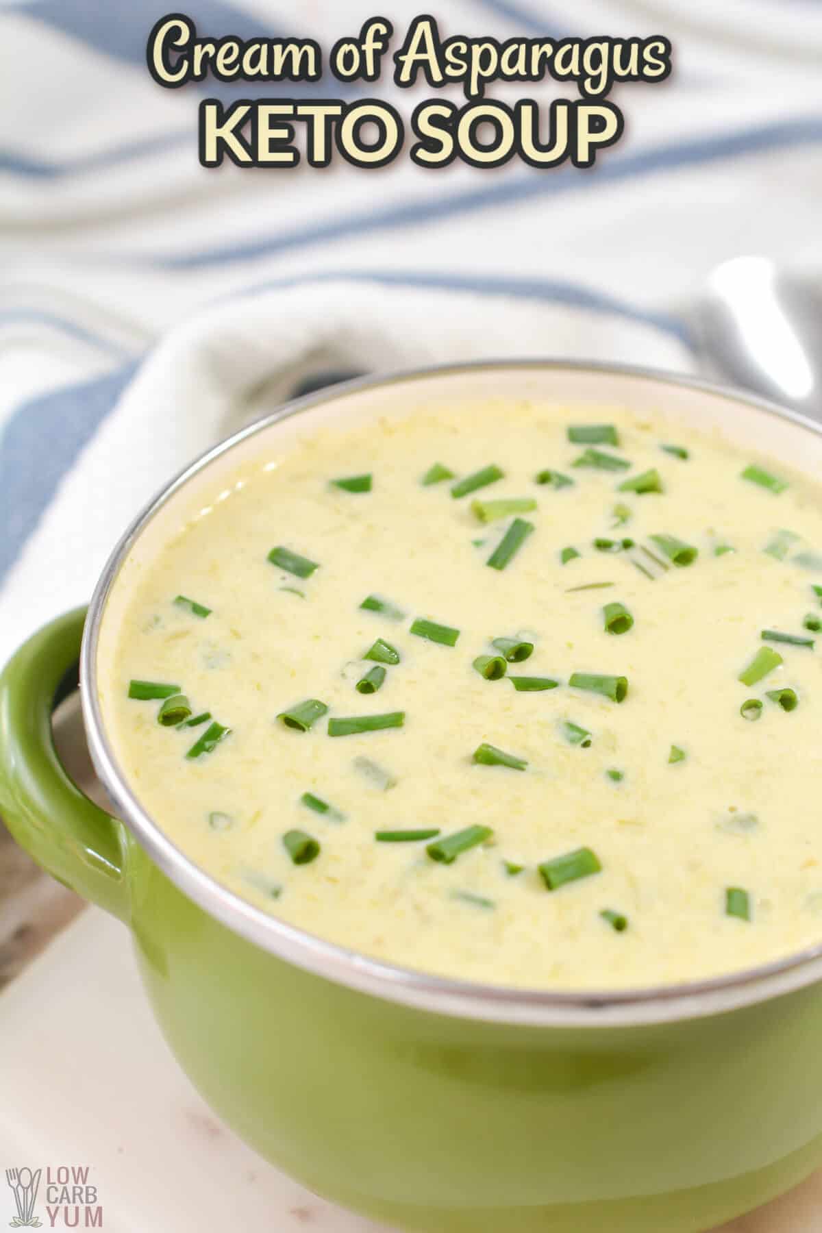 keto cream of asparagus soup cover image
