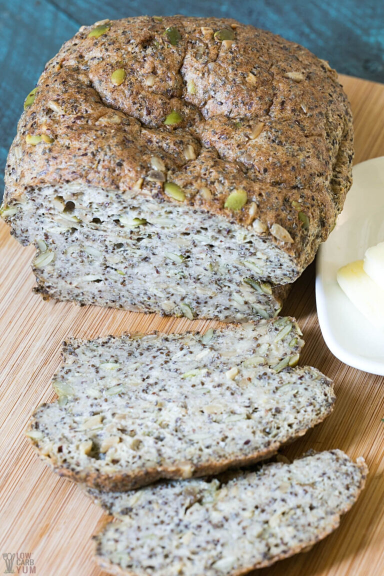 Pumpkin Seed Bread With Sunflower And Psyllium Seeds - Low Carb Yum