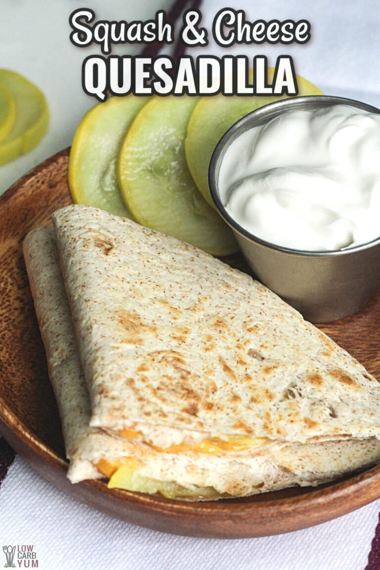 LowCarb Quesadilla With Yellow Squash Low Carb Yum