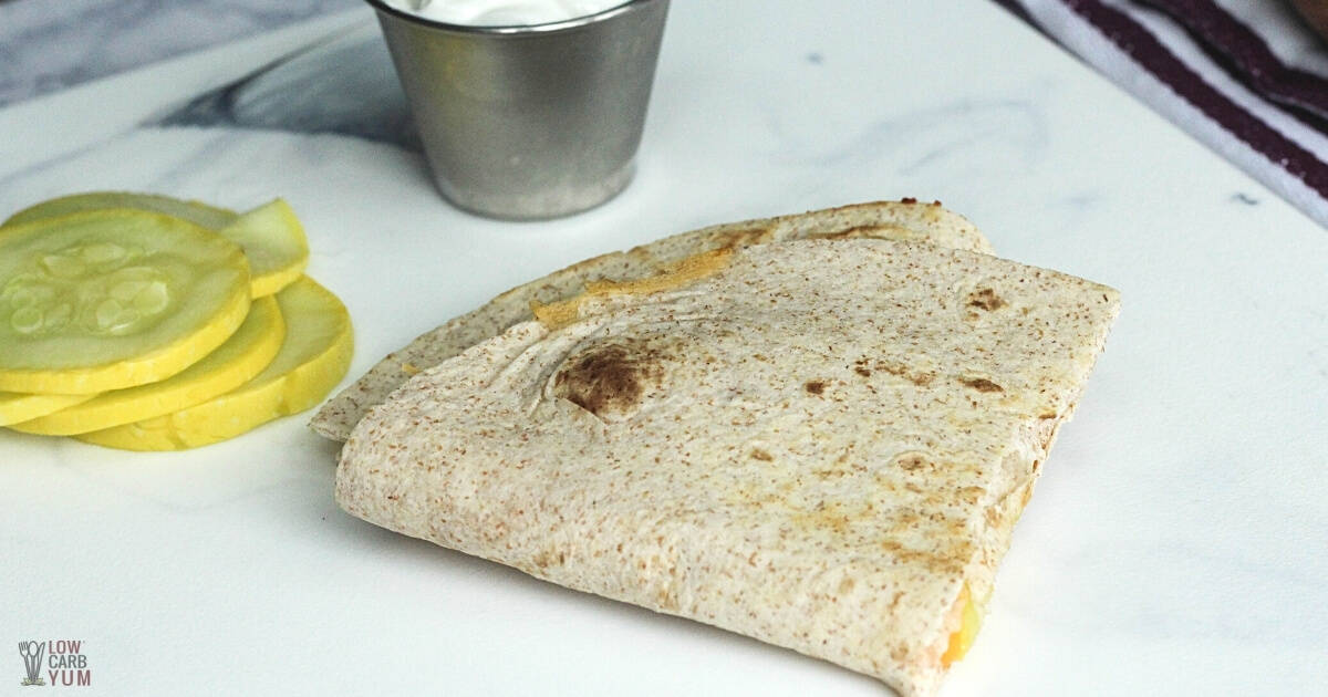 LowCarb Quesadilla With Yellow Squash Low Carb Yum