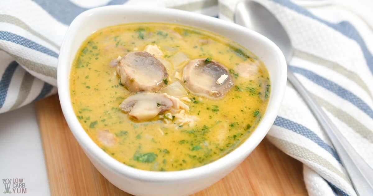 Keto Thai Coconut Soup - Easy Keto Soup Recipe - Low Carb Yum