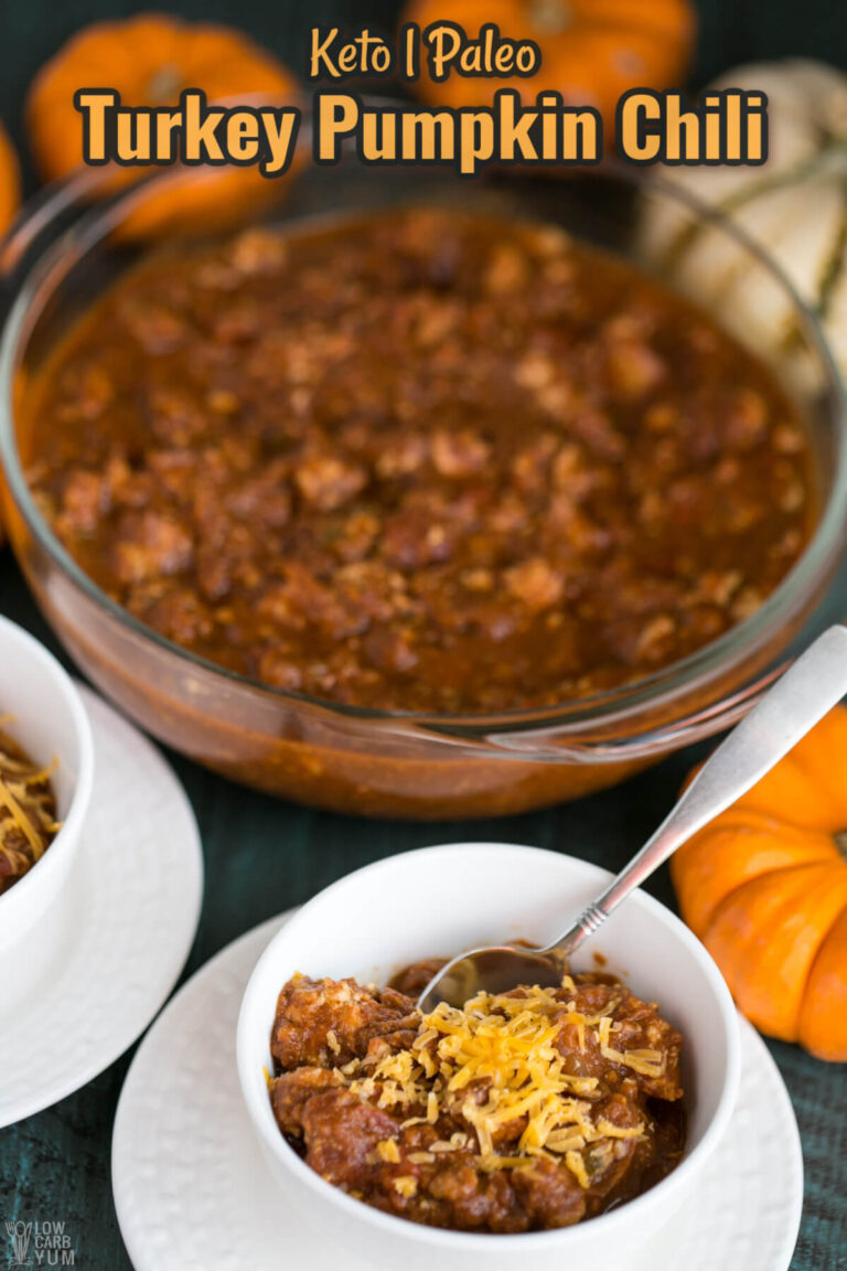 Turkey Pumpkin Chili (Slow Cooker or Instant Pot) Low Carb Yum