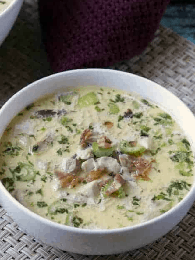 KETO CREAM OF CHICKEN SOUP WITH BACON STORY
