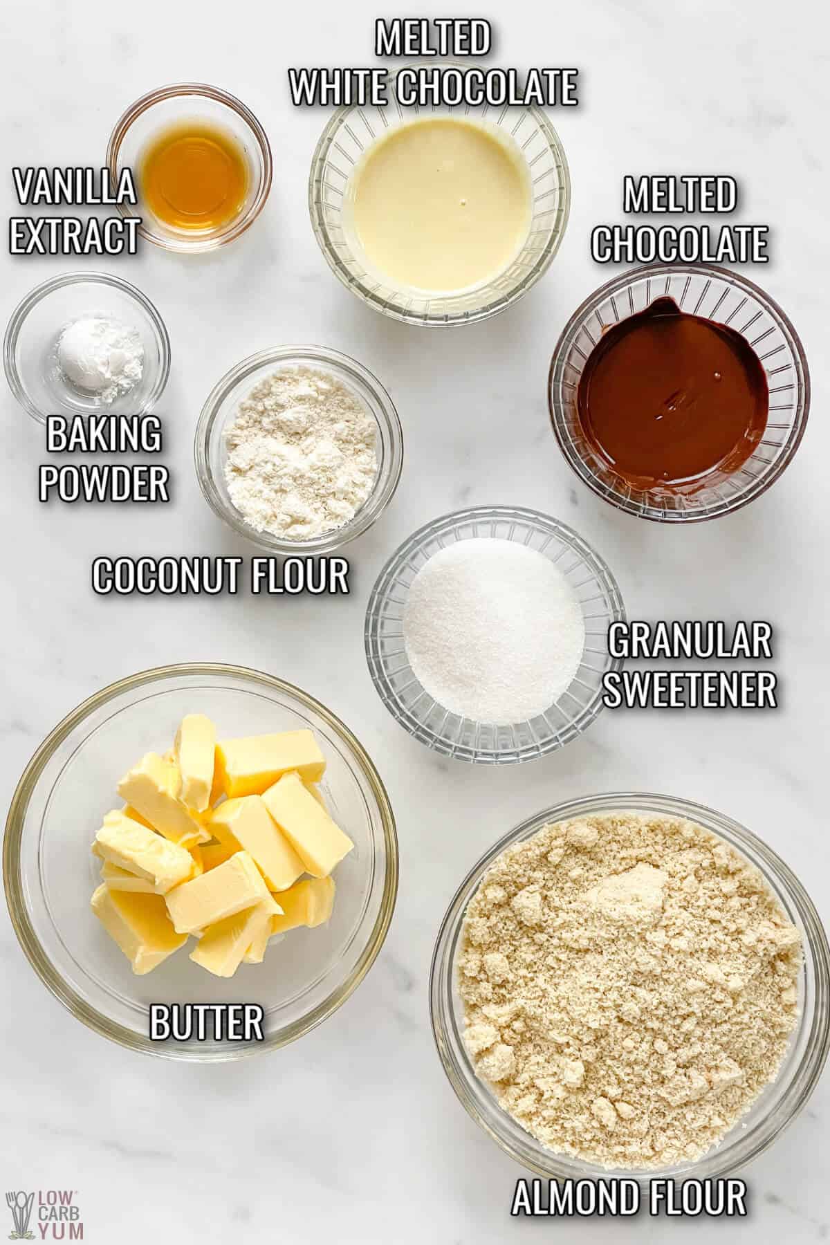 ingredients for black and white cookie recipe