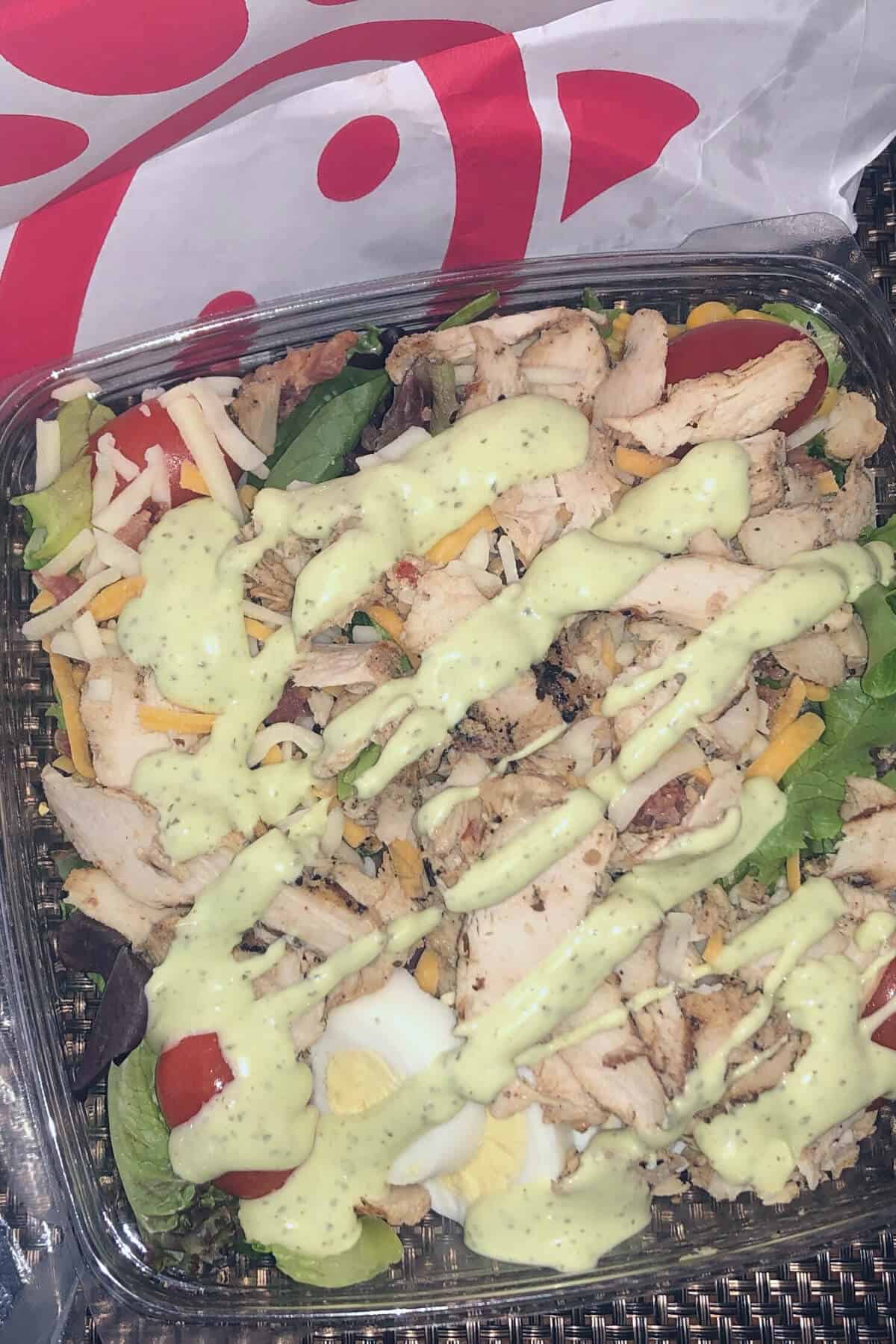 chick-fil-a salad with dressing