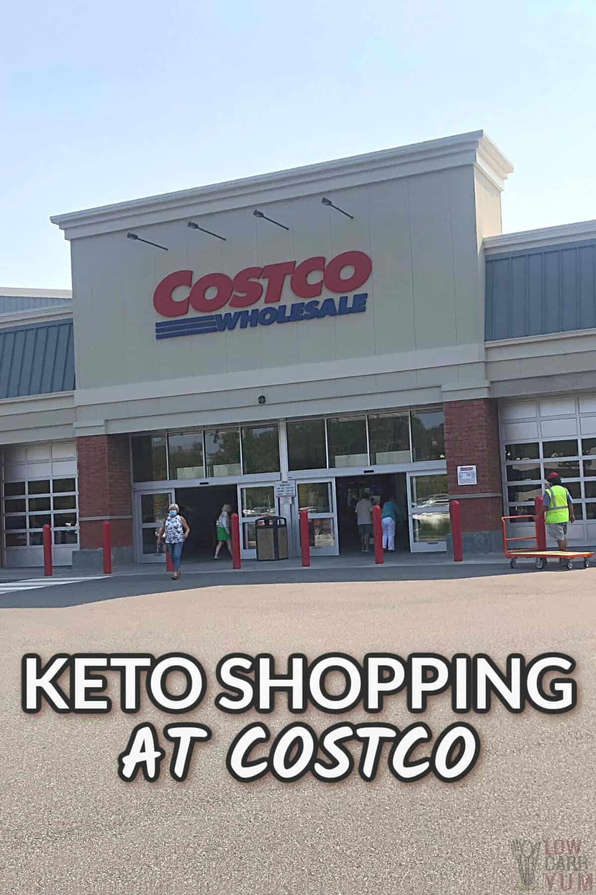 keto shopping at costco pinterest image