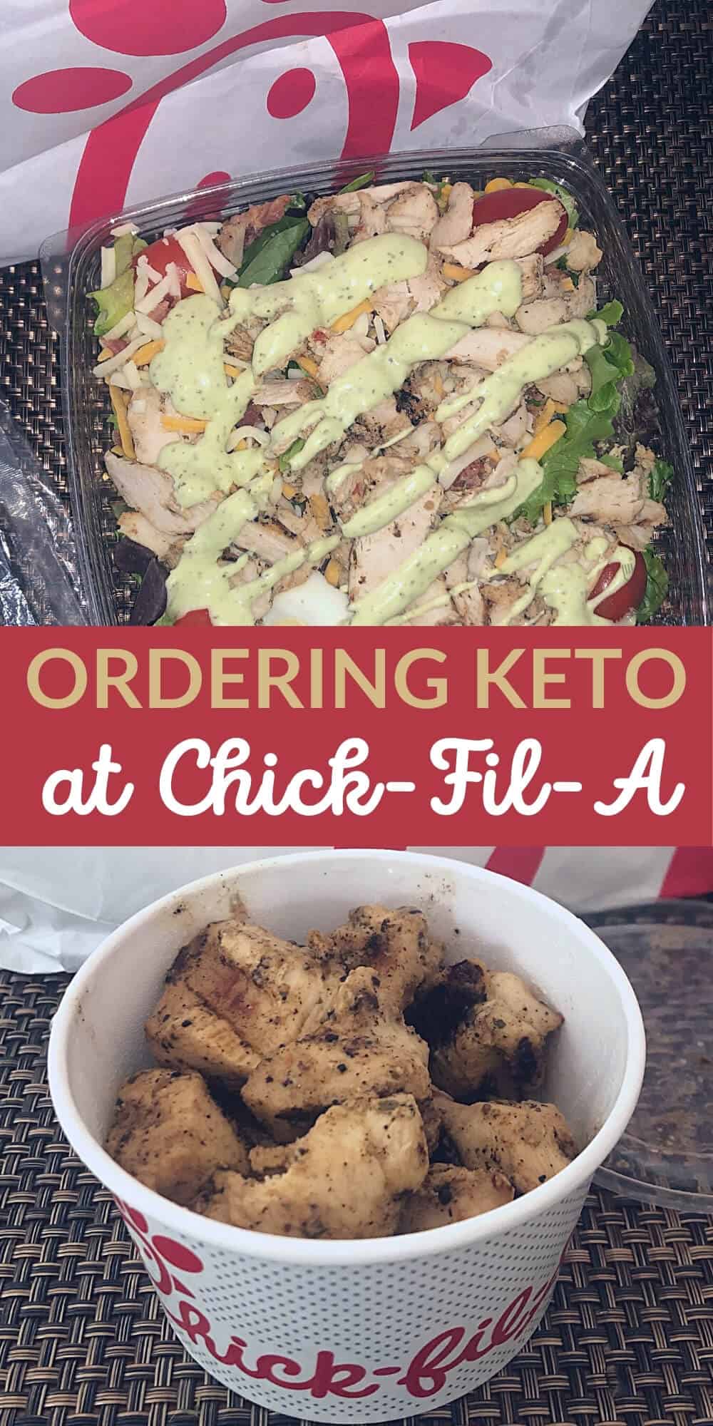 ordering keto at chick fil a pinterest image