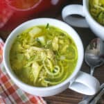 keto chicken noodle soup featured image