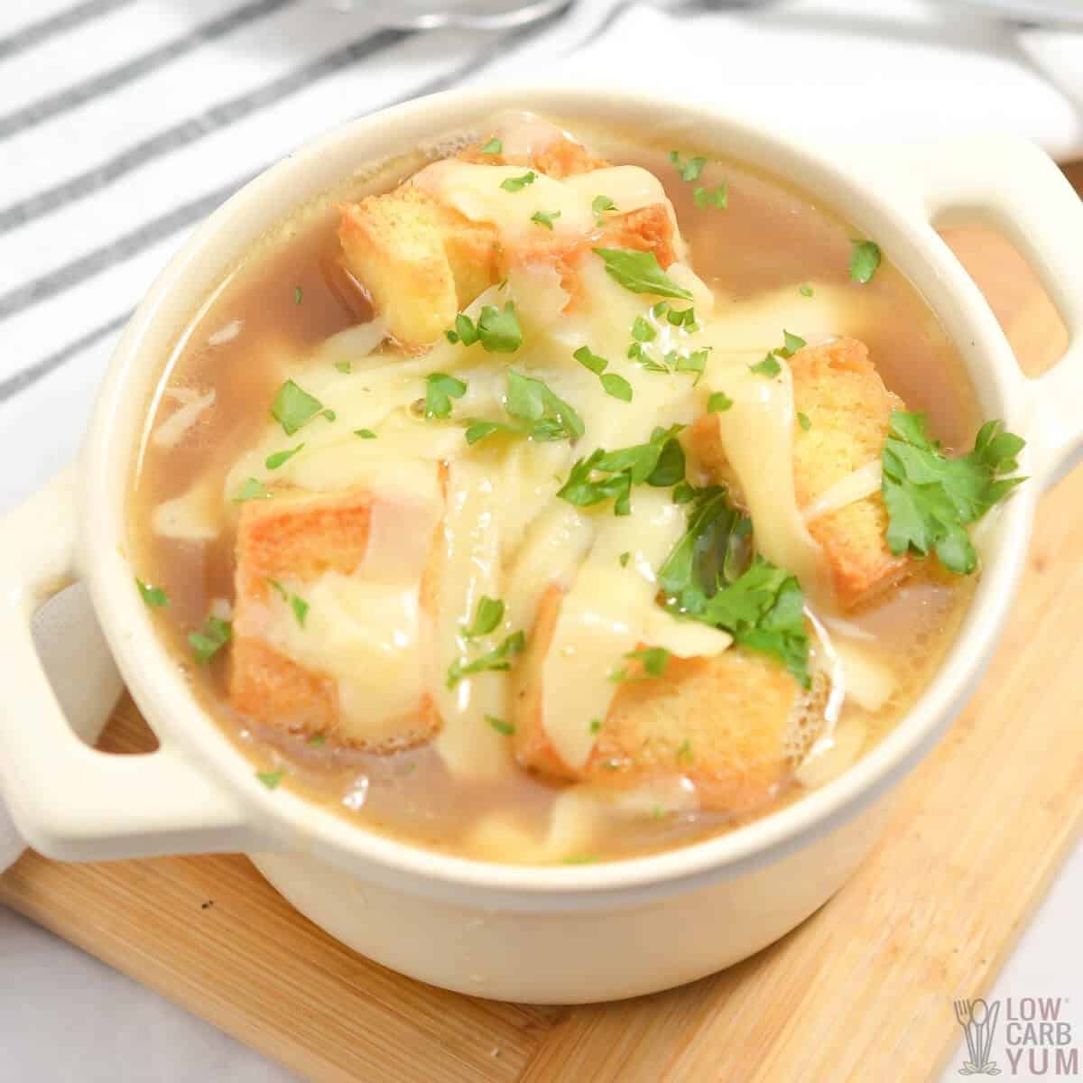 keto french onion soup featured image
