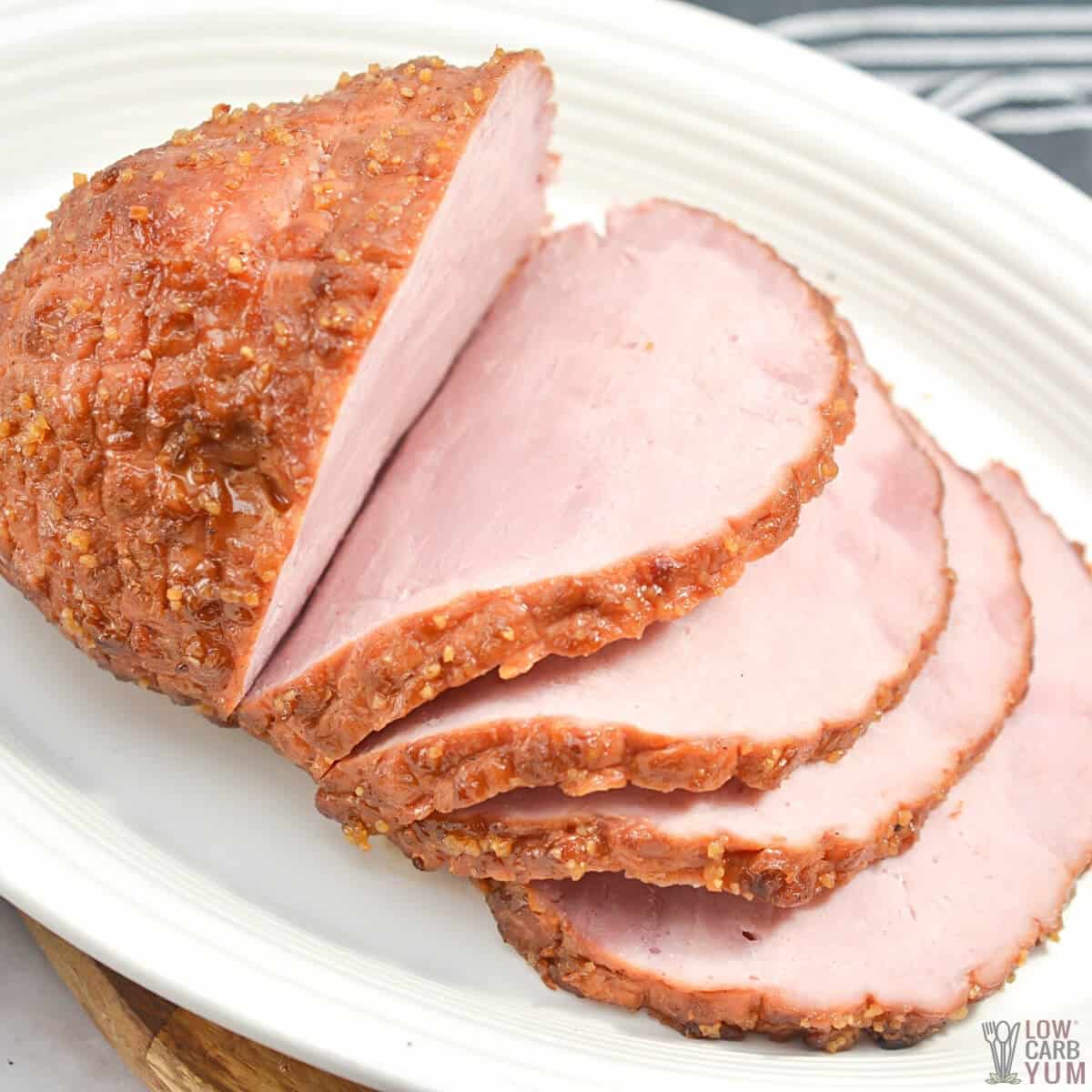 keto glazed ham recipe featured image