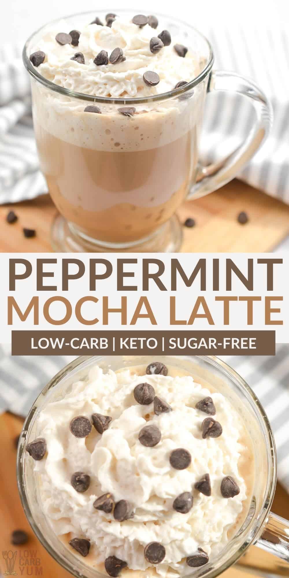 peppermint mocha latte pinterest image