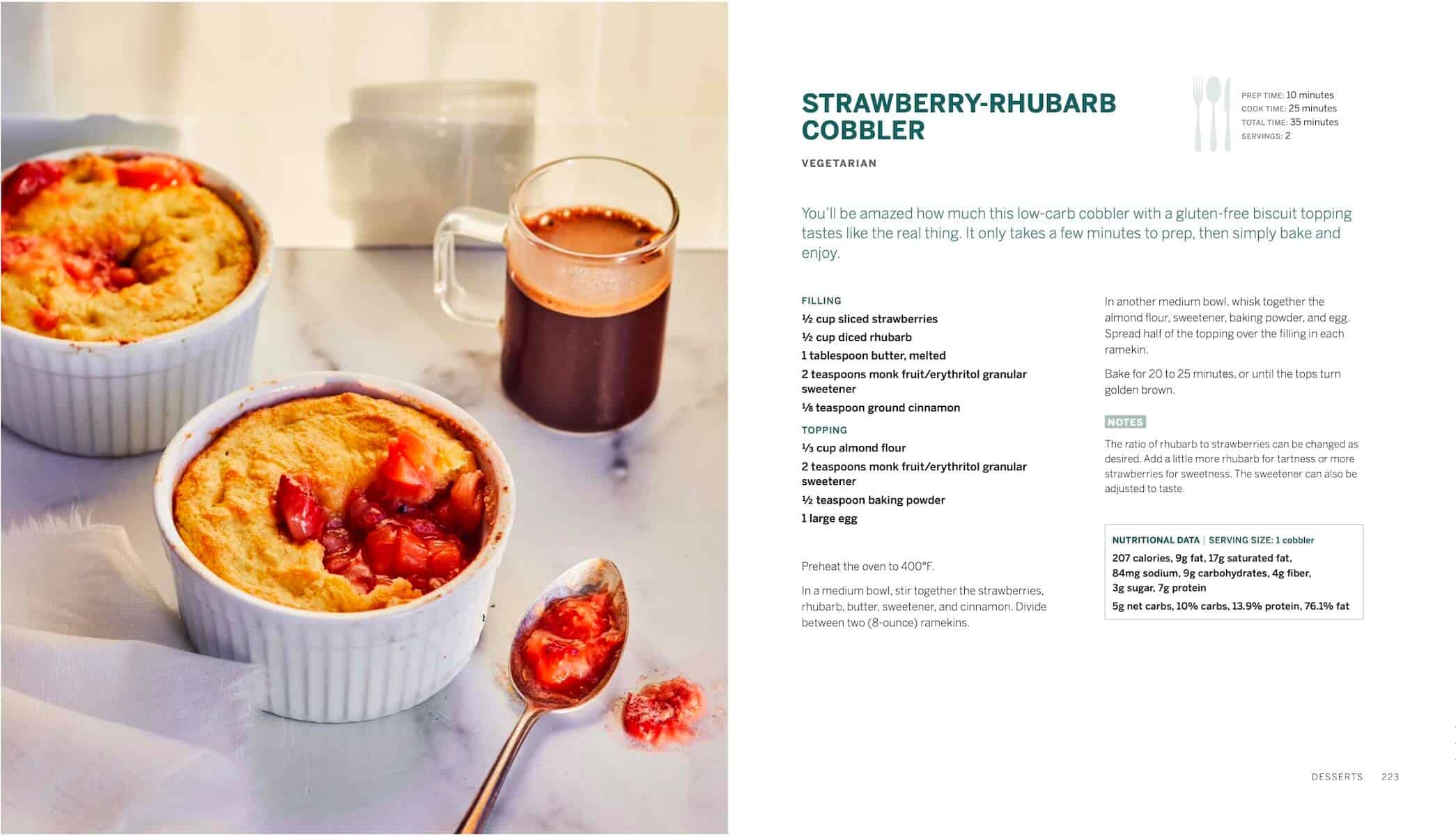 strawberry rhubarb cobbler recipe