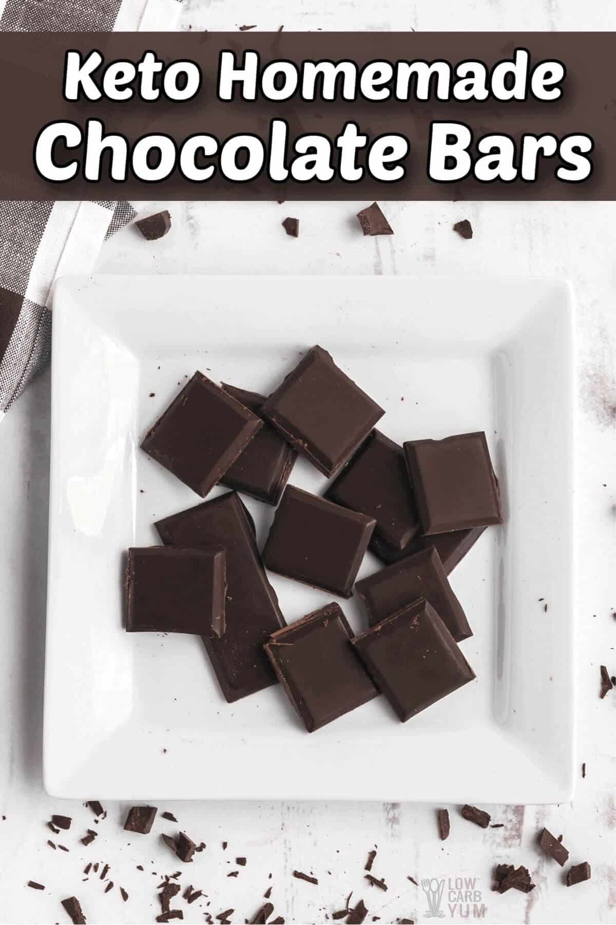 keto homemade chocolate bars