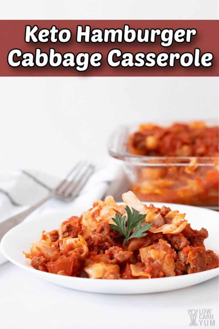 Keto Hamburger Cabbage Casserole Recipe Low Carb Yum
