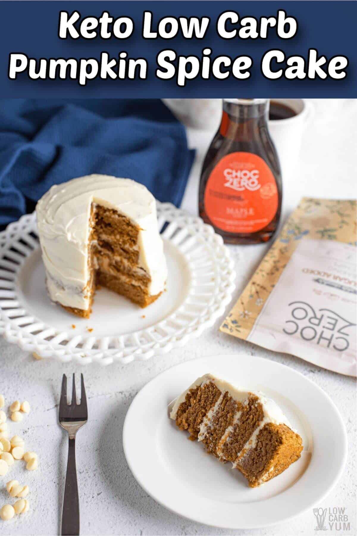 keto low carb pumpkin spice cake