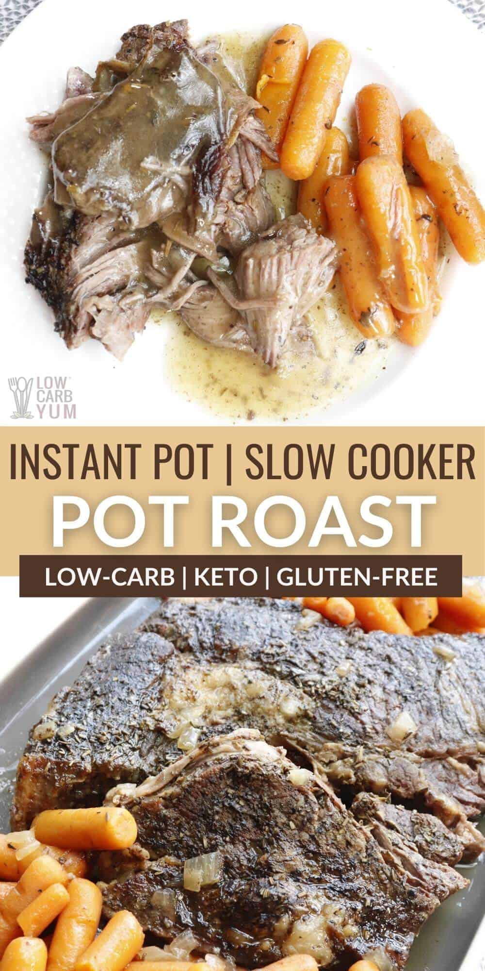 instant pot slow cooker pot roast pinterest image