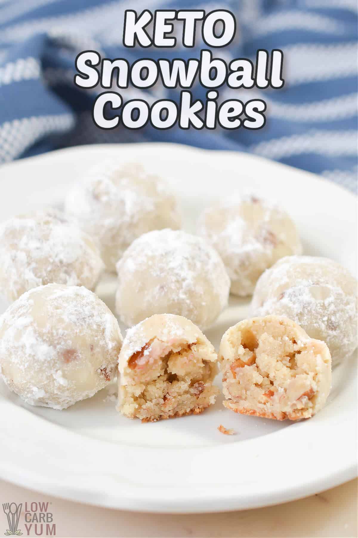 keto snowball cookies cover image