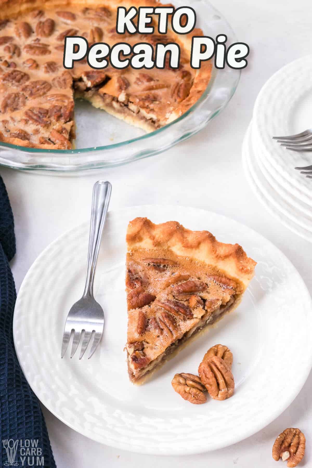 sugar free keto pecan pie recipe cover image