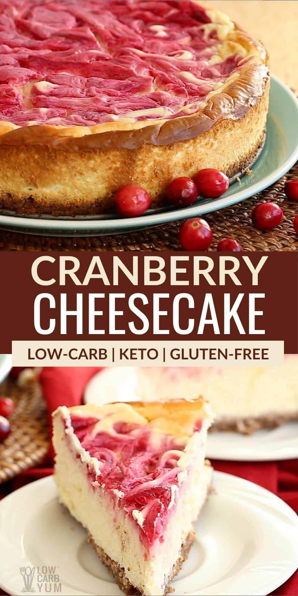 cranberry cheesecake pinterest image