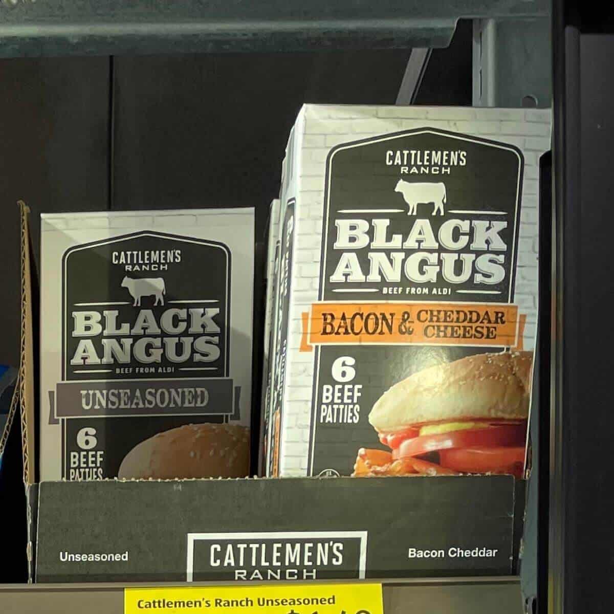 frozen black angus burgers
