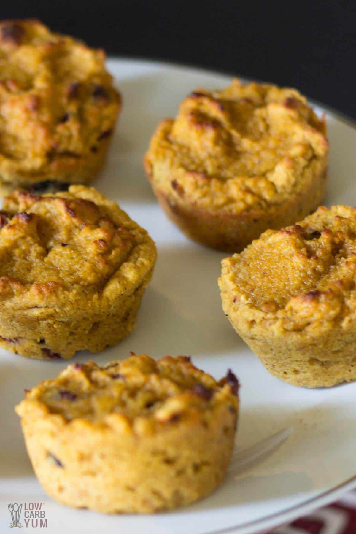 pumpkin muffins on white plate