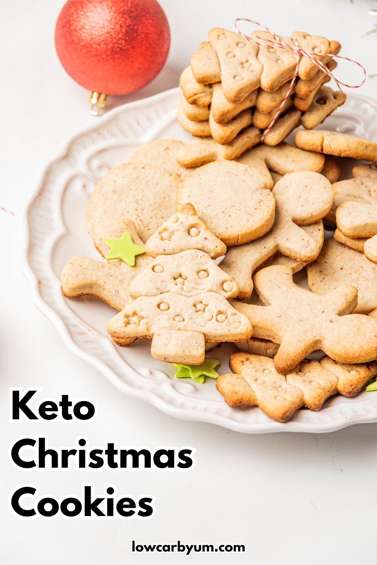 keto christmas cookies pin image