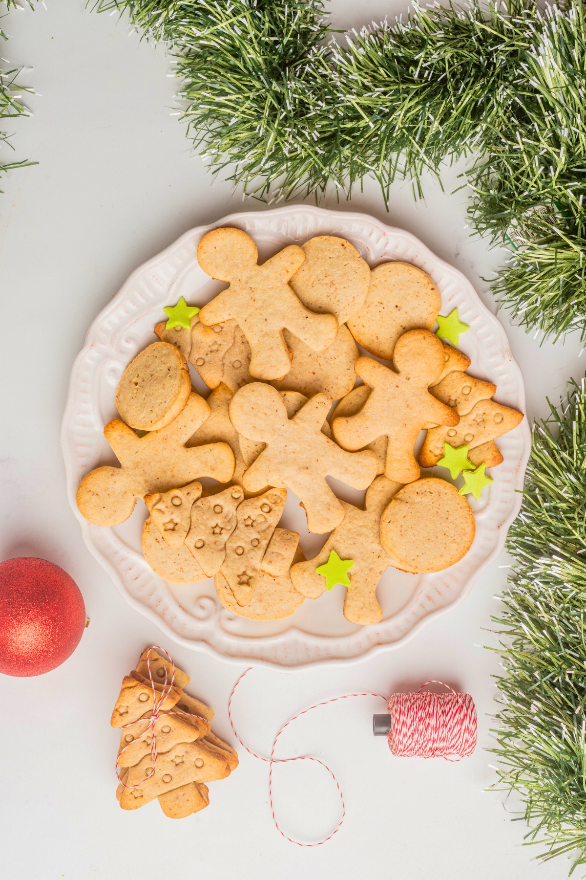 a plate full of buttery keto cookies with cream cheese